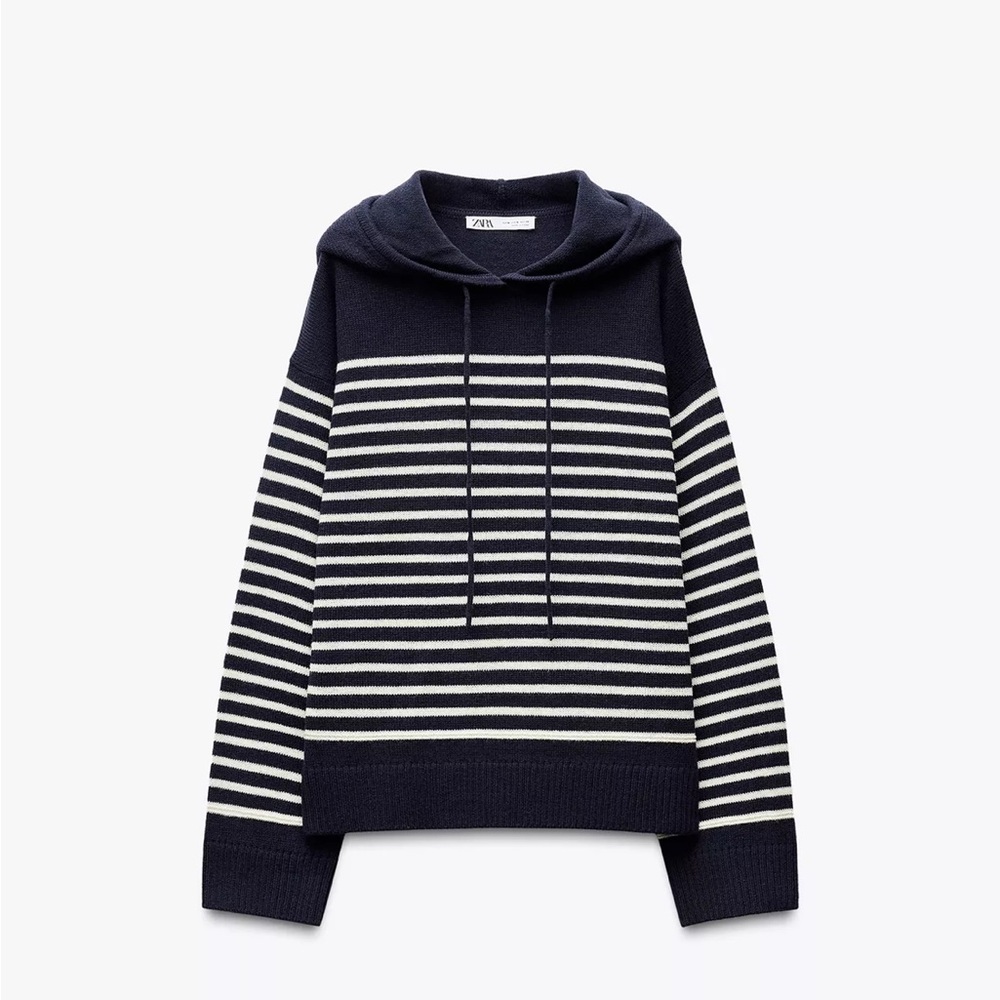 Zara striped knit hoodie